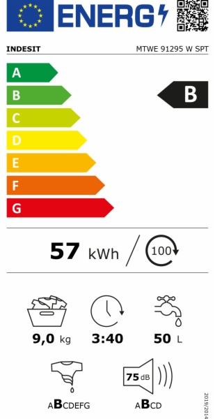 LAVADORA INDESIT MTWE 91295 W SPT